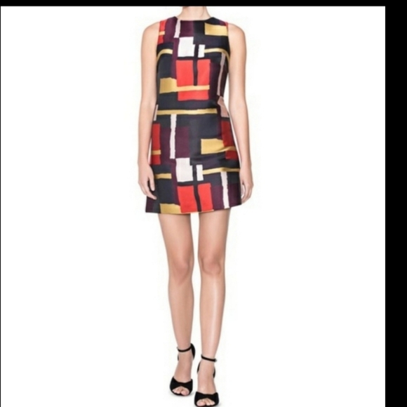 NWT Alice + Olivia Clyde Colorblock Shift Dress - Picture 4 of 11